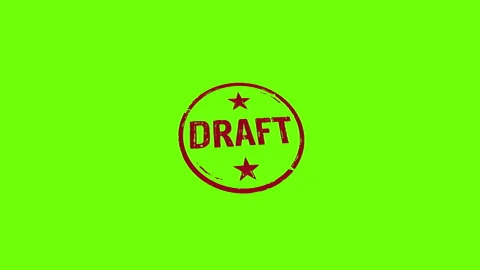 Draft project stamp and stamping isolated animation Stockbeeldmateriaal 249477528