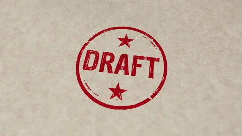Draft project stamp and stamping animation Stockbeeldmateriaal 249478218