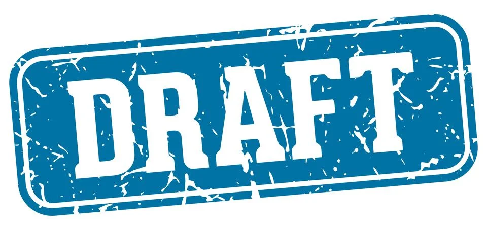 Draft rectangular sign. draft stamp Illustrazione stock