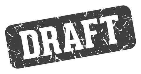 Draft rectangular sign. draft stamp Stock Illustration