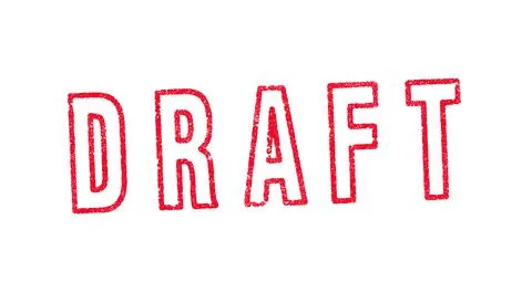 Draft red ink stamp Stock Illustration