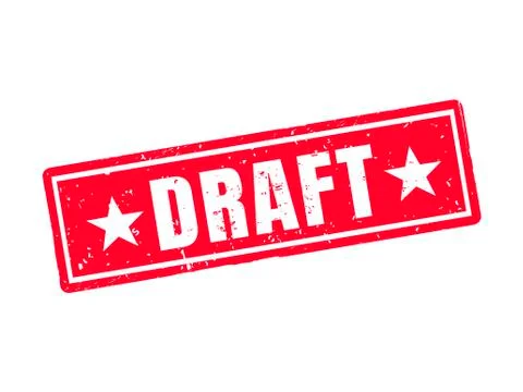 Draft red stamp style Stock-Illustration