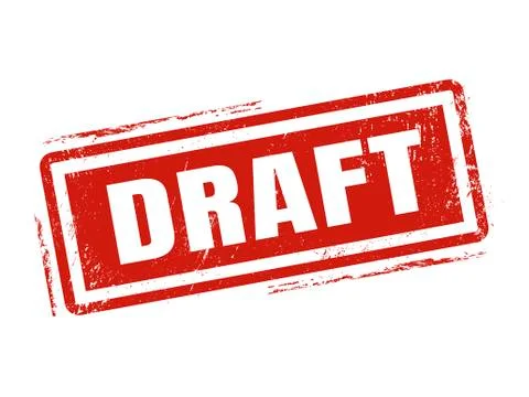 Draft red stamp style Illustrazione stock