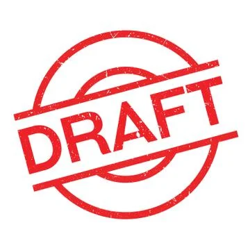 Draft rubber stamp Stock Illustration