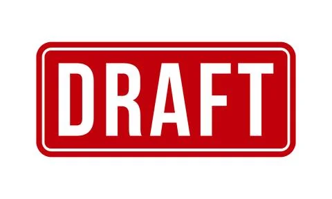 Draft Rubber Stamp. Red Draft Rubber Grunge Stamp Seal Vector Illustration Stock Illustration