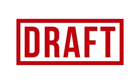 Draft Rubber Stamp. Red Draft Rubber Grunge Stamp Seal Vector Illustration Stock Illustration