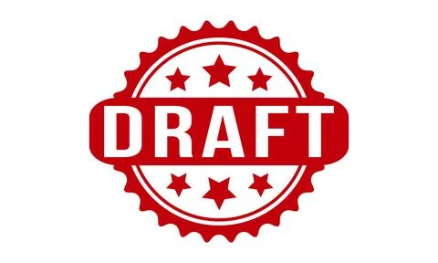 Draft Rubber Stamp. Red Draft Rubber Grunge Stamp Seal Vector Illustration Stock Illustration