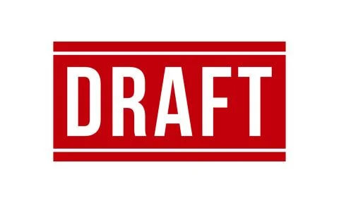 Draft Rubber Stamp. Red Draft Rubber Grunge Stamp Seal Vector Illustration Stock Illustration