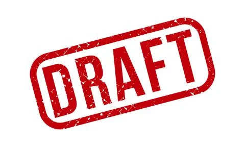 Draft Rubber Stamp. Red Draft Rubber Grunge Stamp Seal Vector Illustration イラスト素材