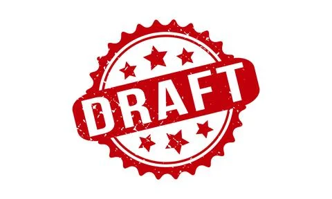 Draft Rubber Stamp. Red Draft Rubber Grunge Stamp Seal Vector Illustration Stock Illustration