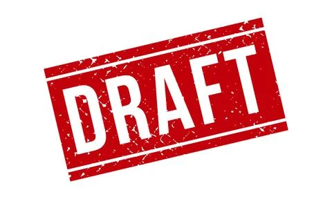 Draft Rubber Stamp. Red Draft Rubber Grunge Stamp Seal Vector Illustration Stock Illustration