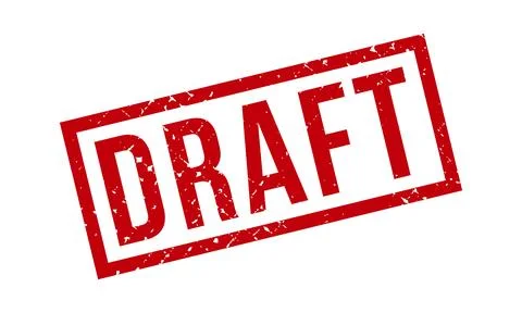 Draft Rubber Stamp. Red Draft Rubber Grunge Stamp Seal Vector Illustration Illustrazione stock