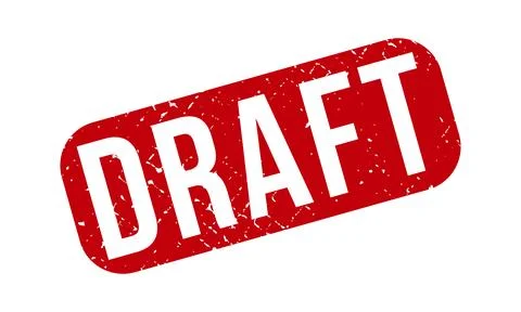 Draft Rubber Stamp. Red Draft Rubber Grunge Stamp Seal Vector Illustration Stock Illustration