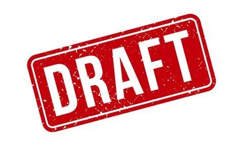 Draft Rubber Stamp. Red Draft Rubber Grunge Stamp Seal Vector Illustration Illustrazione stock