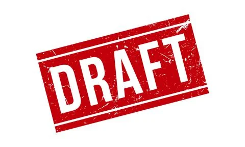 Draft Rubber Stamp. Red Draft Rubber Grunge Stamp Seal Vector Illustration Stock Illustration