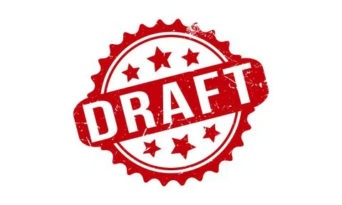 Draft Rubber Stamp. Red Draft Rubber Grunge Stamp Seal Vector Illustration Stock Illustration