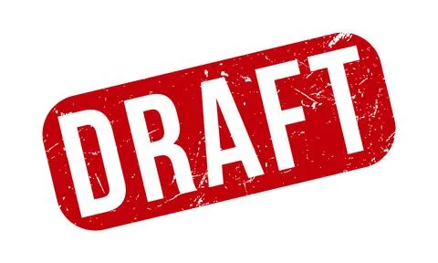 Draft Rubber Stamp. Red Draft Rubber Grunge Stamp Seal Vector Illustration Stock Illustration