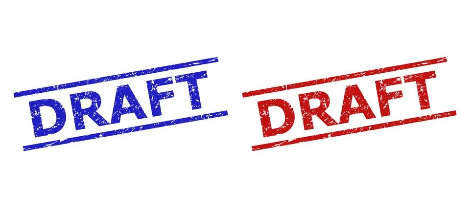 DRAFT Seals with Corroded Texture and Parallel Lines Stock Illustration