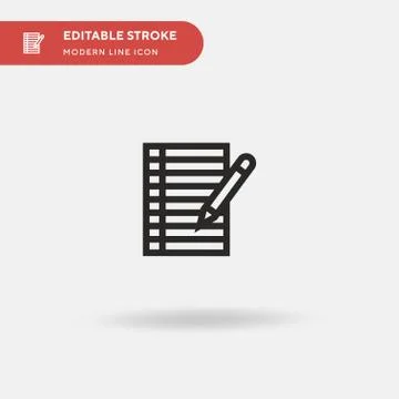 Draft Simple vector icon. Illustration symbol design template for web mobile  Illustrazione stock
