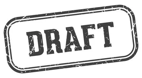 Draft stamp. draft rectangular stamp on white background 스톡 일러스트