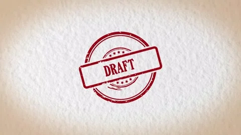 DRAFT stamp style word Stock Footage 318612338
