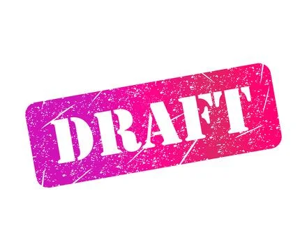 Draft stamp symbol, label sticker sign button, text banner vector illustratio Stock Illustration