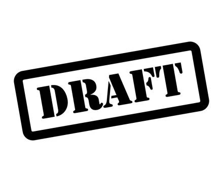 Draft stamp symbol, label sticker sign button, text banner vector illustratio イラスト素材
