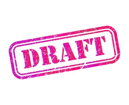 Draft stamp symbol, label sticker sign button, text banner vector illustratio イラスト素材