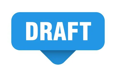 Draft sticker. draft sign on transparent background 스톡 일러스트