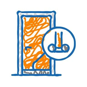 Draft stopper garage tool icon doodle illustration Stock Illustration