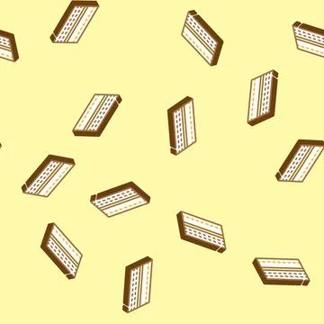 Draft stopper garage tool isometric icon seamless pattern Illustrazione stock