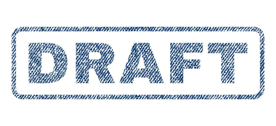 Draft Text Textile Seal Stamp Watermark Stock Illustration
