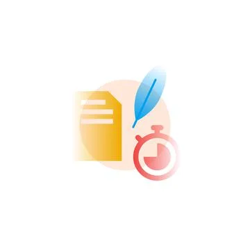 Draft. Vector icon in gradient style. Editable illustration Stock Illustration