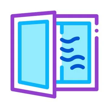 Draft in window icon vector outline illustration Ilustración de archivo