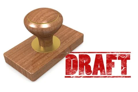 Draft wooded seal stamp Stock-Illustration