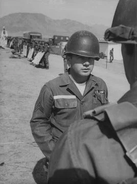 Draftees attending basic training camp., Fort Carson, Colorado, USA Stock Photos