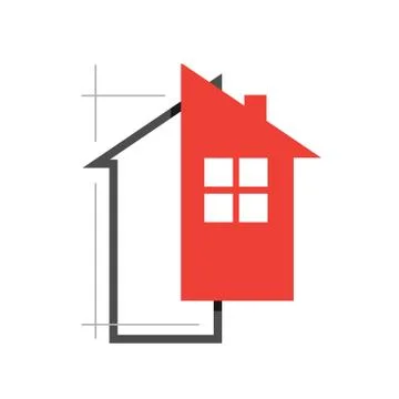 Drafter architect and developer home design logo vector symbol graphic concep Illustrazione stock