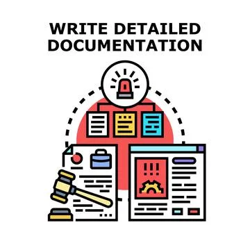 Drafting and documenting legal information with regulations awareness concept 库存插图