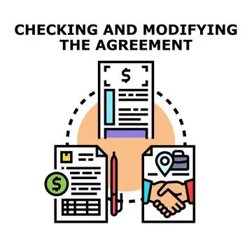 Drafting and optimizing business agreement document workflow 스톡 일러스트