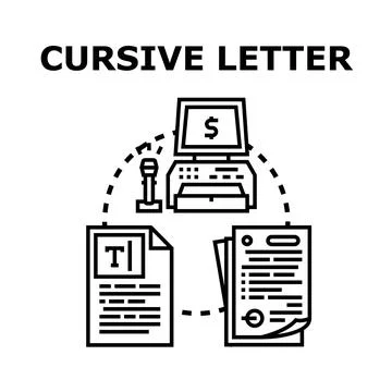 Drafting and processing official digital document letters Stock Illustration