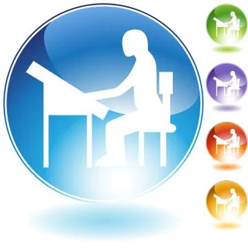 Drafting class teaching crystal icon Illustrazione stock