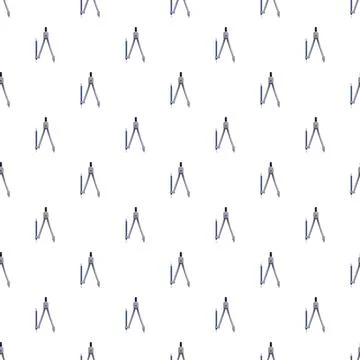 Drafting compass drawing instruments pattern repeating background Illustrazione stock