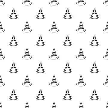 Drafting compass drawing tool engineering seamless pattern background Stockillustratie