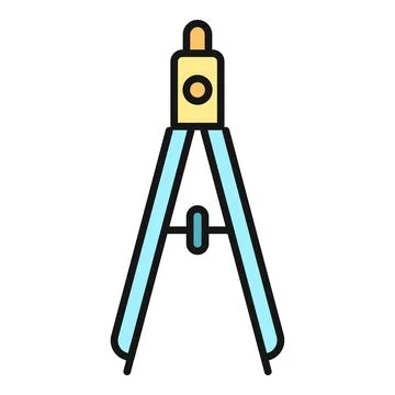 Drafting compass drawing tool for engineering mathematics geometry Stock Illustration