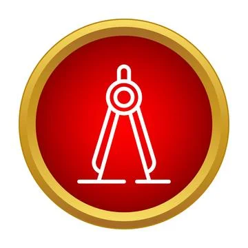 Drafting compass icon creating precision geometry circles Stockillustratie