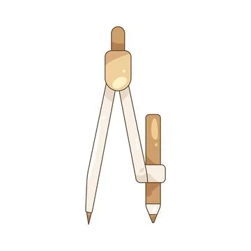 Drafting compass Stock Illustration