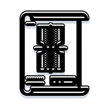 Drafting an engineering blueprint design for construction Illustrazione stock