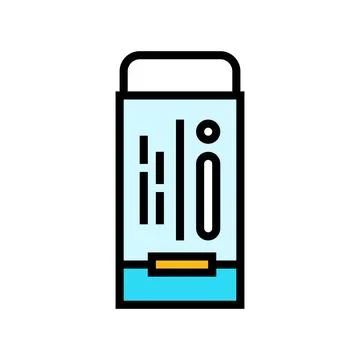 Drafting eraser architectural drafter color icon vector illustration Stock Illustration