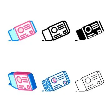 Drafting eraser architectural drafter color icon vector concepts Stock Illustration