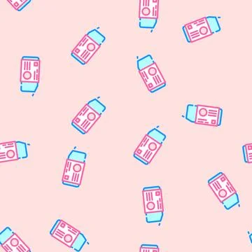 Drafting eraser architectural drafter vector seamless pattern Stock Illustration
